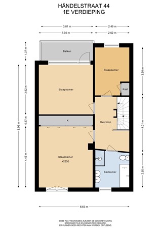 Floorplan - Händelstraat 44, 1431 ZE Aalsmeer